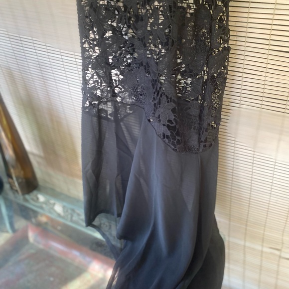 Black Lace Long Dress w Two Bodysuits - Picture 3 of 15